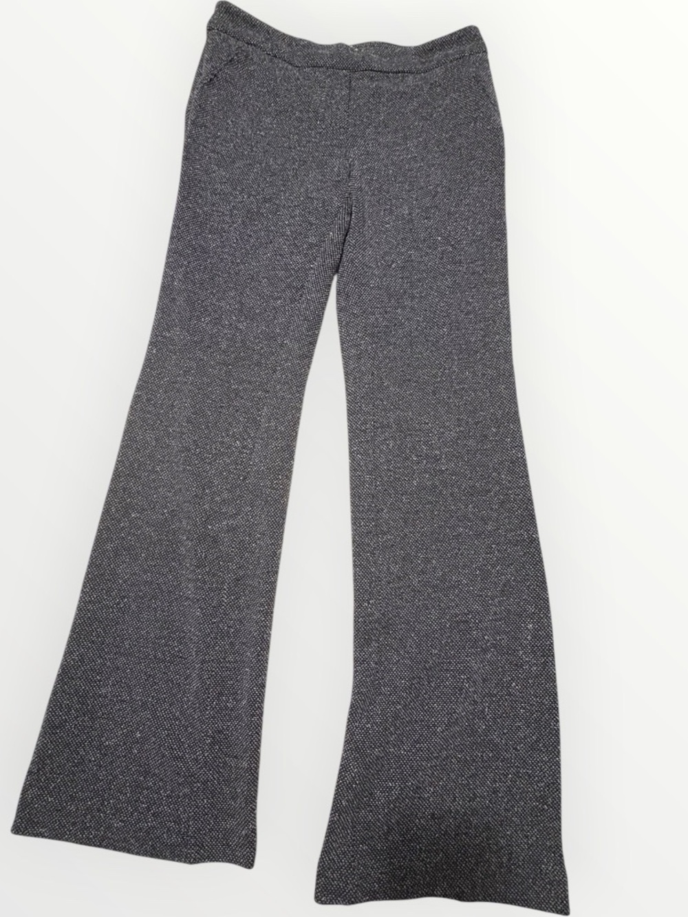 New York & Company Charcoal Gray Tweed Flare Pants Size [Small]